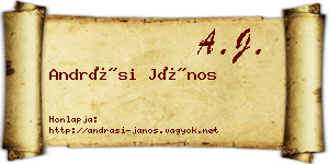 Andrási János névjegykártya
